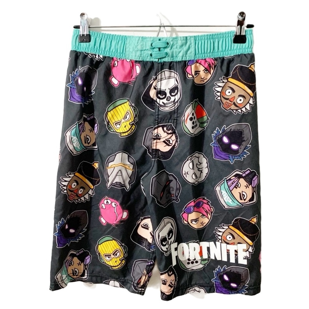 FORTNITE Gamer Beach Swim Pool Surf Graphic Print Trunks Shorts Elastic Waist